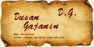 Dušan Gajanin vizit kartica